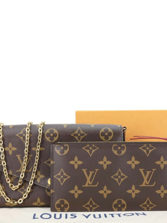 Monogram Canvas Pochette Felicie Price Louis Vuitton Brown Monogram Canvas Lovely Birds Pochette Felicie Bag